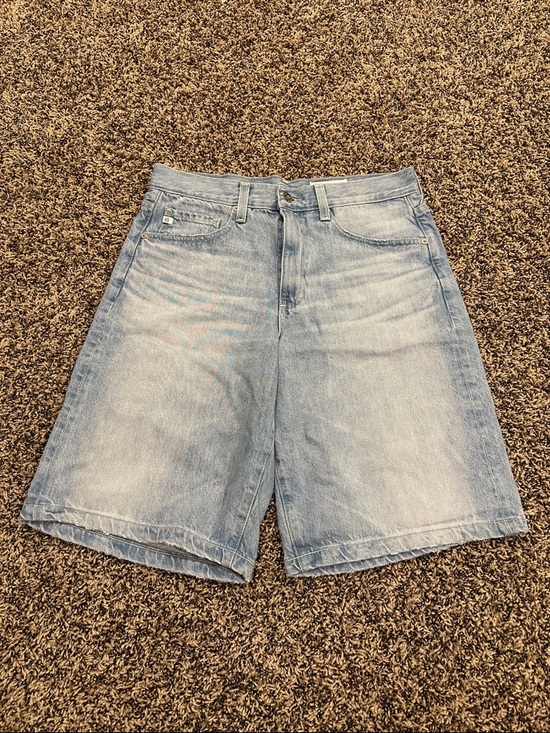 ag los angeles Pants - Light Blue Denim Bermuda Shorts for Women